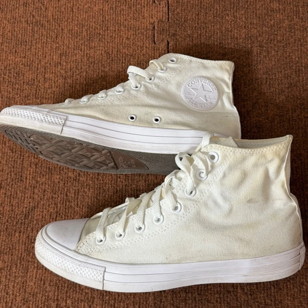 Converse Chuck Taylor All Star High Top White Monochrome 1U646F Mens 9 Womens 11 - Picture 8 of 12